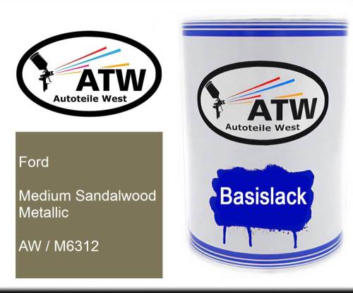 Ford, Medium Sandalwood Metallic, AW / M6312: 500ml Lackdose, von ATW Autoteile West.
